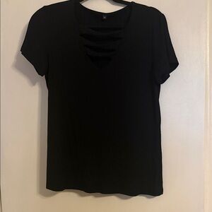Black Short Sleeve Top